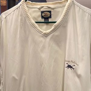 Mens Tommy Bahama white/cream pullover jacket size L